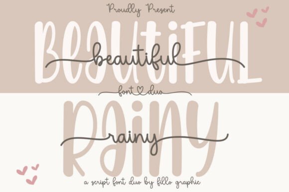 Beautiful Rainy Duo: Handcrafted Charm for Modern Design