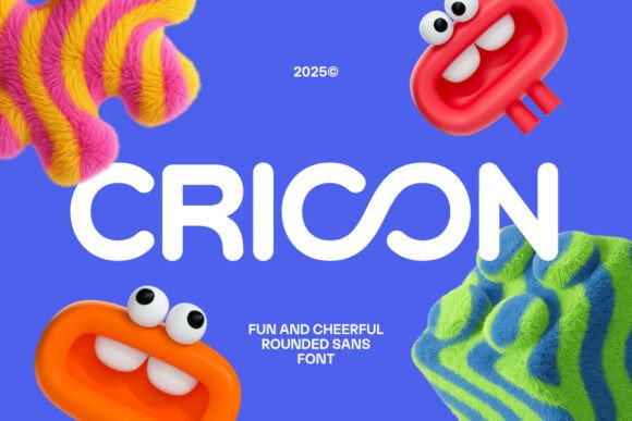 Cricon: A Bold Rounded Font for Friendly Design