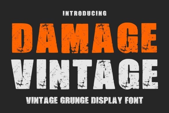 Damage Vintage: Bold Grunge Font for Creative Projects