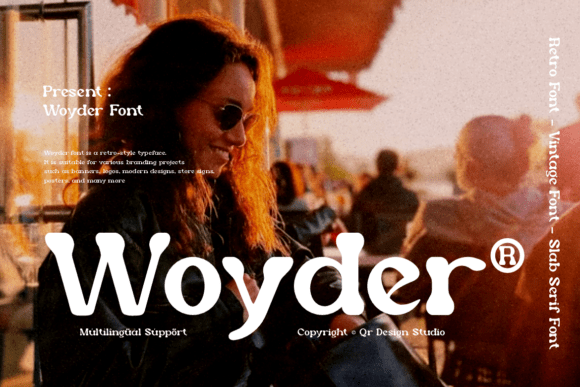 Embrace the Golden Glow with Woyder: A Font for Timeless Elegance