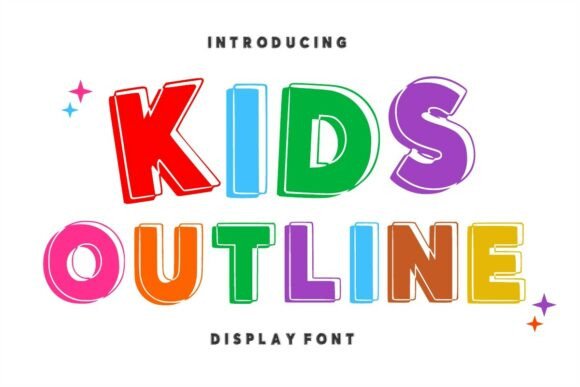 Inject Playful Energy with the Kids Outline Font