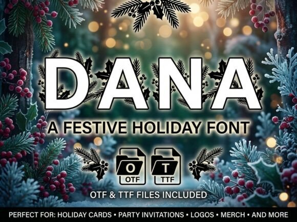 Spread Joy with Dana, the Festive Holiday Font