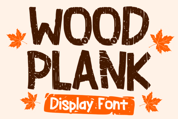 Wood Plank Font: Rustic Charm for Creative Projects